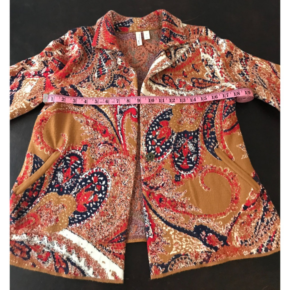 Anthropologie Moth Paisley Intarsia Blazer - Size Extra Small - Picture 7 of 13